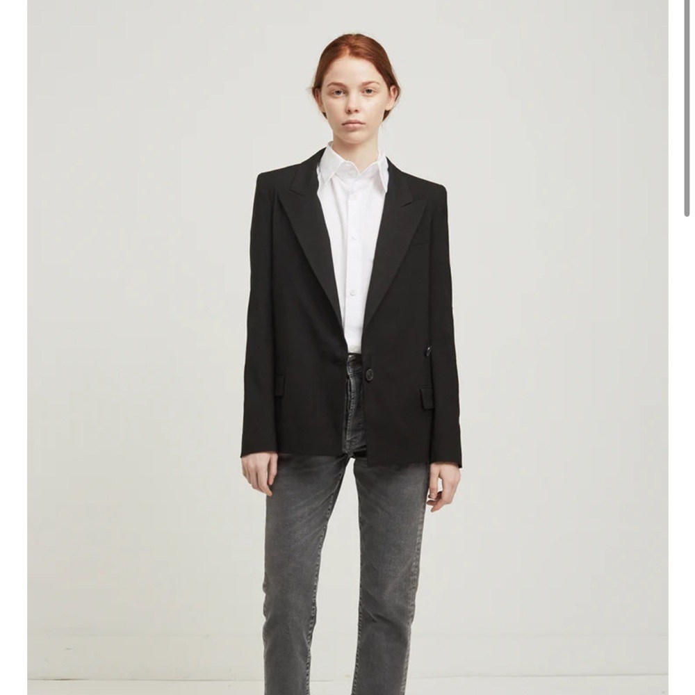 Isabel Marant Riane Linen-Blend Double-Breasted Jacket